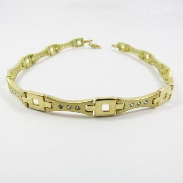 PULSERA SRA. ORO AMARILLO PIEDRA