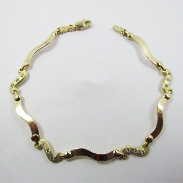 PULSERA SRA. ORO AMARILLO PIEDRA