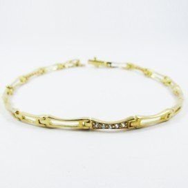 PULSERA SRA. ORO AMARILLO PIEDRA