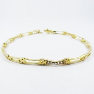 PULSERA SRA. ORO AMARILLO PIEDRA