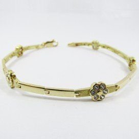 PULSERA SRA. ORO AMARILLO PIEDRA