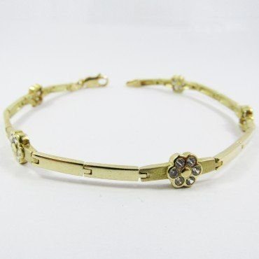 PULSERA SRA. ORO AMARILLO PIEDRA