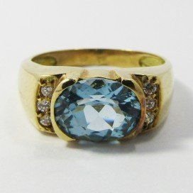 SORTIJA ORO AMARILLO PIEDRA