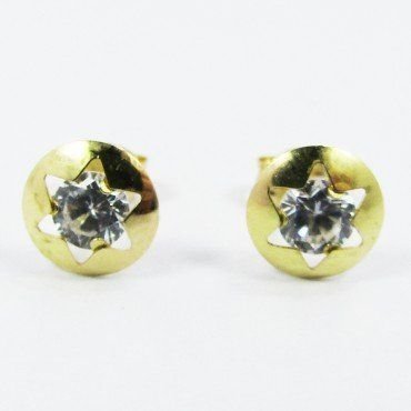 PENDIENTES NIÑA ORO AMARILLO PIEDRA
