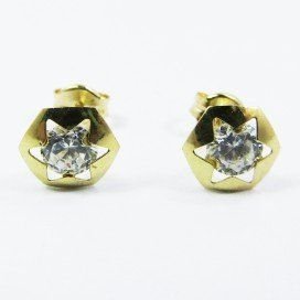 PENDIENTES NIÑA ORO AMARILLO PIEDRA