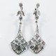 PENDIENTES ORO BLANCO PIEDRA