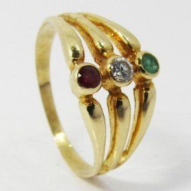 SORTIJA ORO AMARILLO PIEDRA