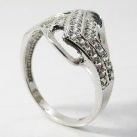 SORTIJA ORO BLANCO PIEDRA
