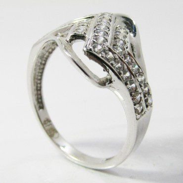 SORTIJA ORO BLANCO PIEDRA