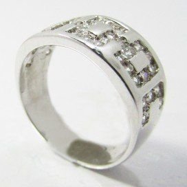 SORTIJA ORO BLANCO PIEDRA