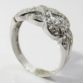SORTIJA ORO BLANCO PIEDRA