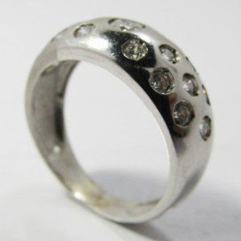 SORTIJA ORO BLANCO PIEDRA