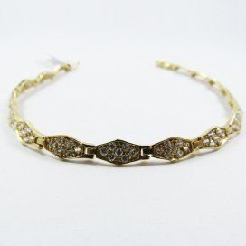 PULSERA SRA. ORO AMARILLO PIEDRA