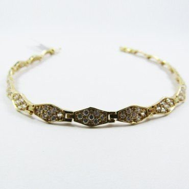 PULSERA SRA. ORO AMARILLO PIEDRA