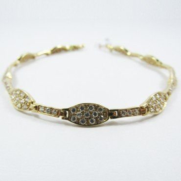 PULSERA SRA. ORO AMARILLO PIEDRA