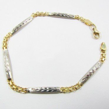PULSERA SRA. ORO BICOLOR