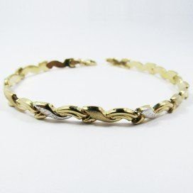 PULSERA SRA. ORO BICOLOR ITALIANO LISO