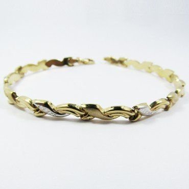 PULSERA SRA. ORO BICOLOR ITALIANO LISO