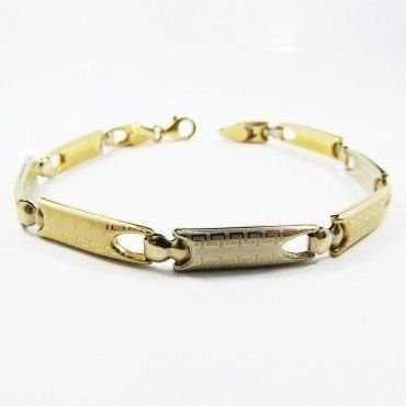 PULSERA SRA. ORO BICOLOR ITALIANO LISO