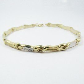 PULSERA SRA. ORO BICOLOR ITALIANO LISO