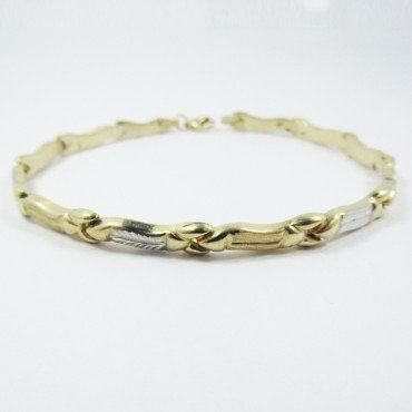 PULSERA SRA. ORO BICOLOR ITALIANO LISO