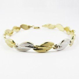 PULSERA SRA. ORO BICOLOR ITALIANO LISO