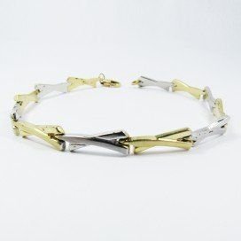 PULSERA SRA. ORO BICOLOR ITALIANO LISO