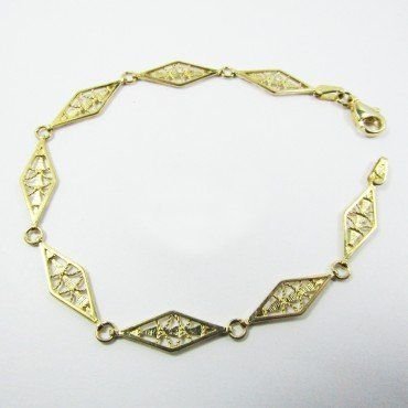 PULSERA SRA. ORO BICOLOR ITALIANO LISO