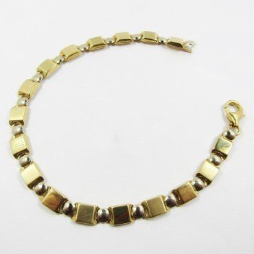 PULSERA SRA. ORO BICOLOR ITALIANO LISO
