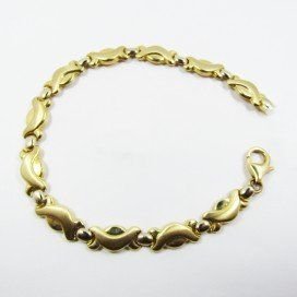 PULSERA SRA. ORO BICOLOR ITALIANO LISO
