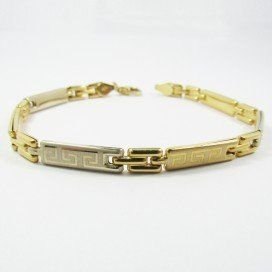 PULSERA SRA. ORO BICOLOR ITALIANO LISO