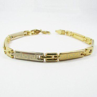 PULSERA SRA. ORO BICOLOR ITALIANO LISO