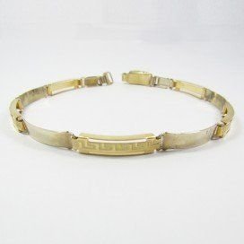 PULSERA SRA. ORO BICOLOR ITALIANO LISO
