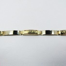 PULSERA SRA. ORO BICOLOR ITALIANO LISO