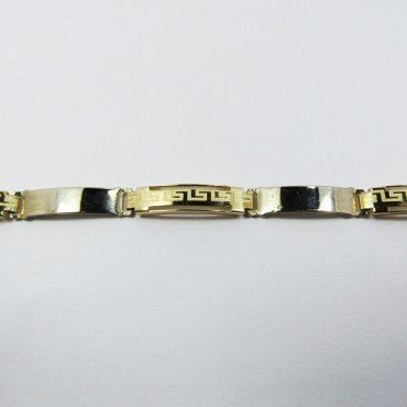 PULSERA SRA. ORO BICOLOR ITALIANO LISO