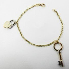 PULSERA SRA. ORO BICOLOR ITALIANO LISO