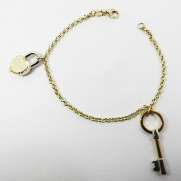 PULSERA SRA. ORO BICOLOR ITALIANO LISO