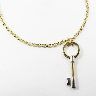 PULSERA SRA. ORO BICOLOR ITALIANO LISO