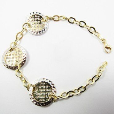PULSERA SRA. ORO BICOLOR ITALIANO LISO