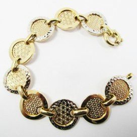 PULSERA SRA. ORO BICOLOR ITALIANO LISO