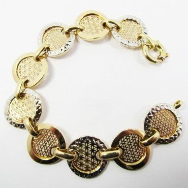 PULSERA SRA. ORO BICOLOR ITALIANO LISO