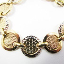 PULSERA SRA. ORO BICOLOR ITALIANO LISO