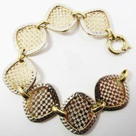 PULSERA SRA. ORO BICOLOR ITALIANO LISO