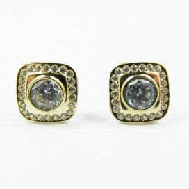 PENDIENTES ORO AMARILLO PIEDRA