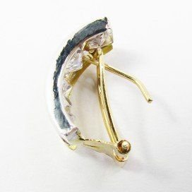 PENDIENTES ORO BICOLOR PIEDRA