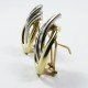 PENDIENTES ORO BICOLOR PIEDRA