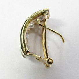 PENDIENTES ORO BICOLOR PIEDRA