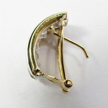 PENDIENTES ORO BICOLOR PIEDRA