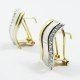 PENDIENTES ORO BICOLOR PIEDRA