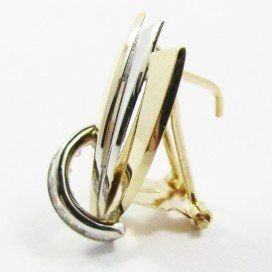 PENDIENTES ORO BICOLOR PIEDRA
